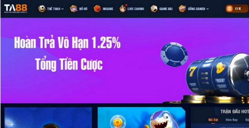 Khuyến mãi TA88 - Cập nhật những sự kiện bùng nổ hấp dẫn 2 Khuyến Mãi Ta88 Chương Trình Hoàn Trả Tiền Cược 1.25% Mỗi Ngày